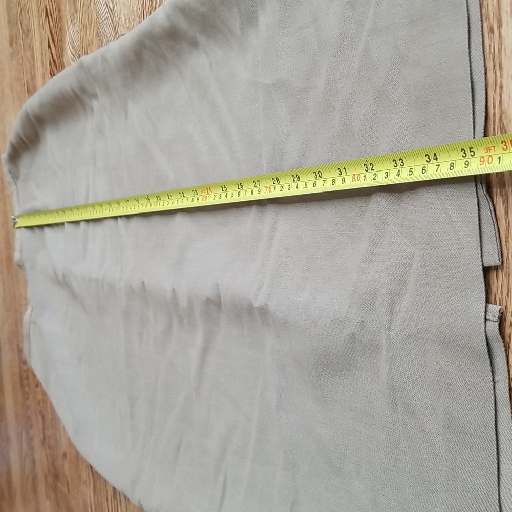 (6) Cleo Petites Tan High Waisted Maxi Business Casual Office Pencil Skirt - Picture 4 of 7